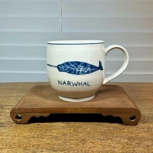 Molly Hatch Narwhal Blue and White Mug
